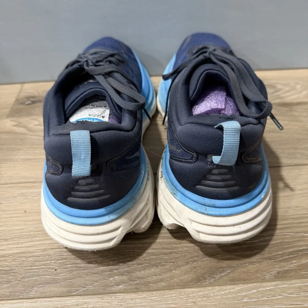 Hoka One One Men Bondi 8 Blue Outer Space Running Shoe 1123202 Size 11.5D